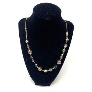 Rachel Roy Multicolored Faceted Beads/ Balls Gold Tone Chain 32-33in Length